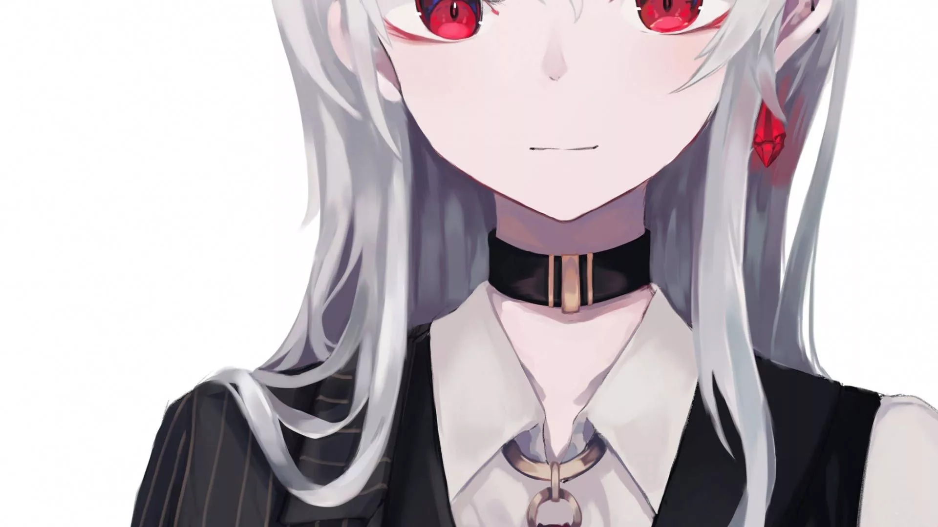 White Hair And Red Eyes Wallpaper