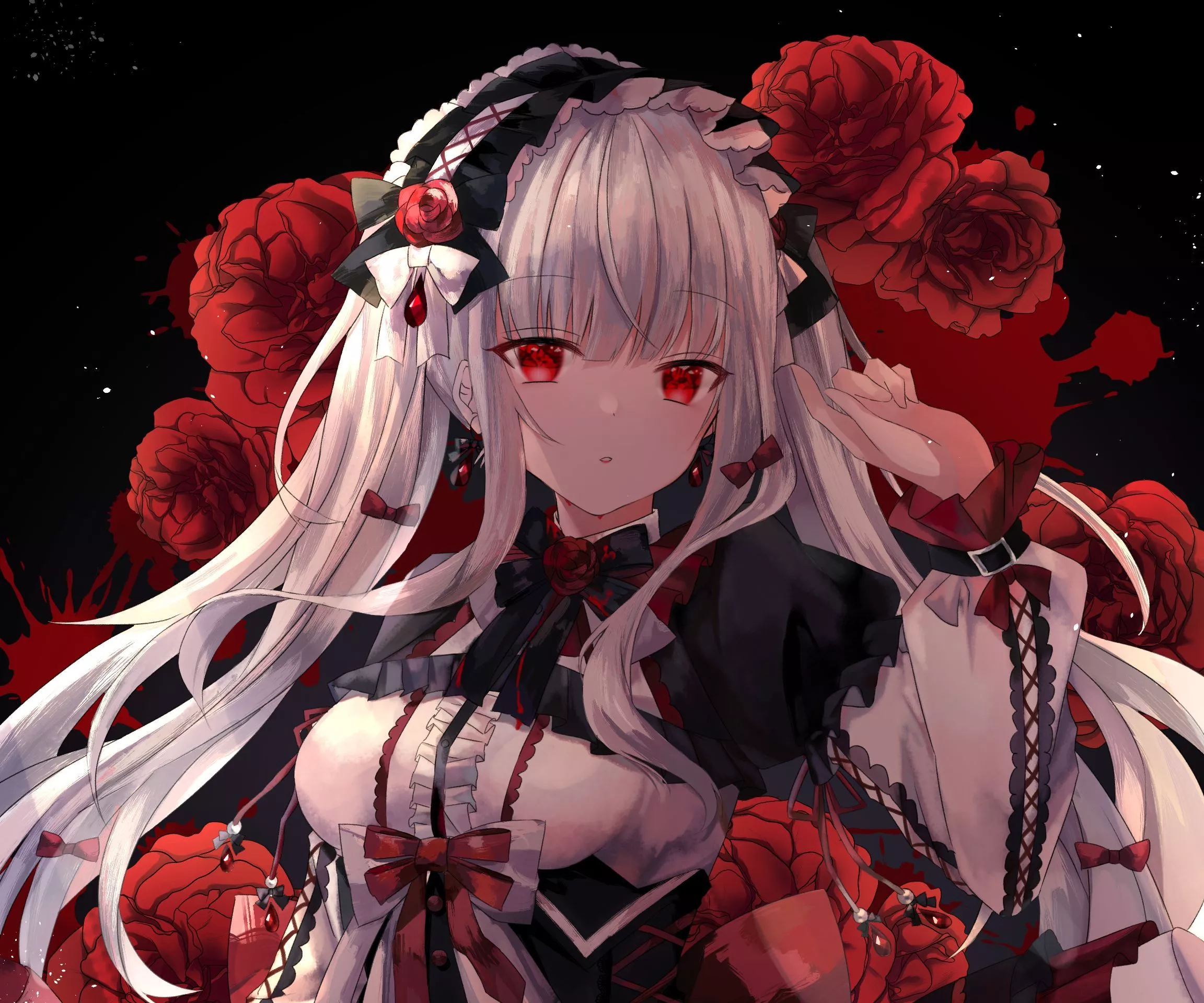 HD desktop wallpaper: Anime, Girl, Red