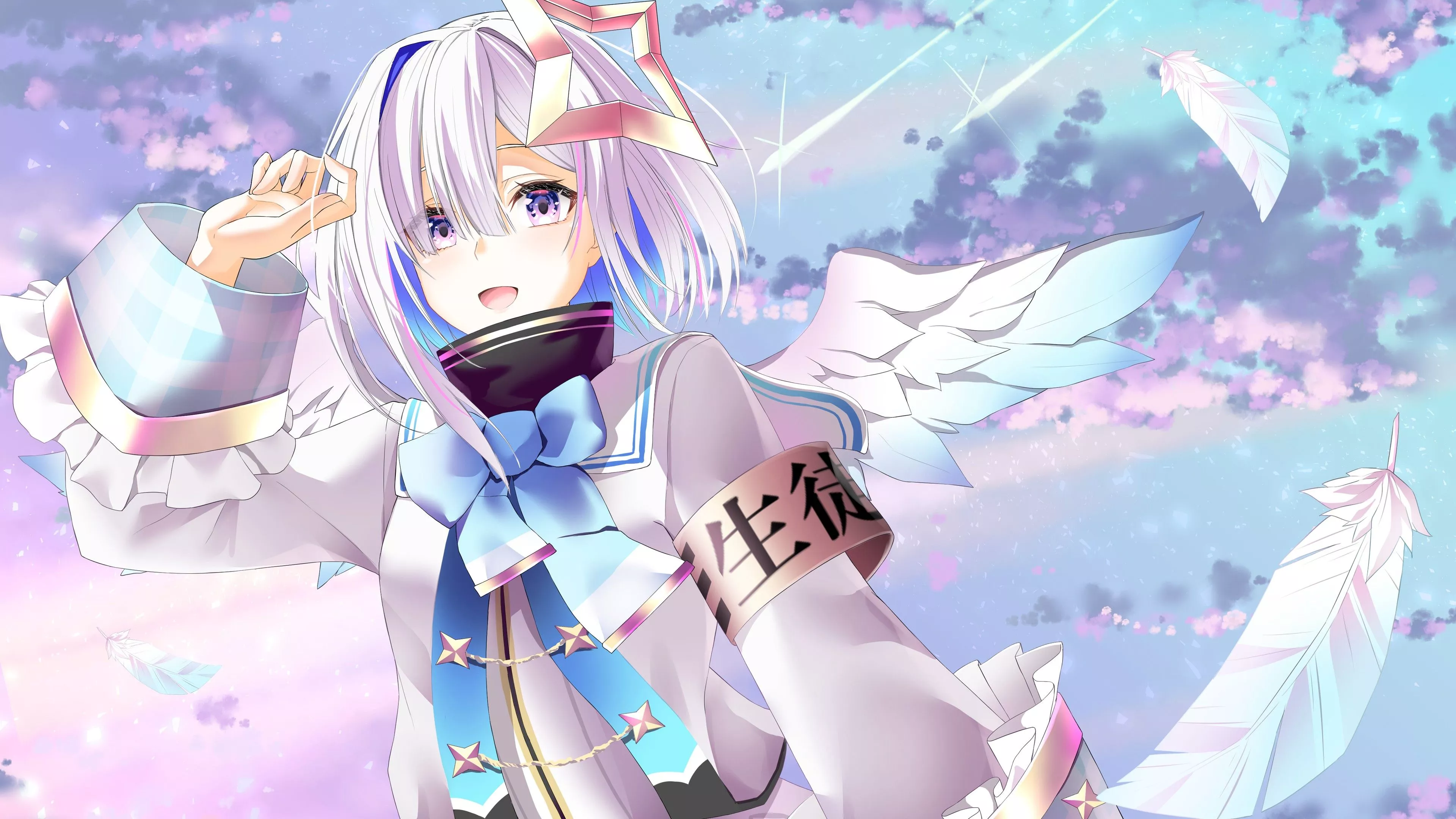 Blue Sky Background 4K HD Anime Girl