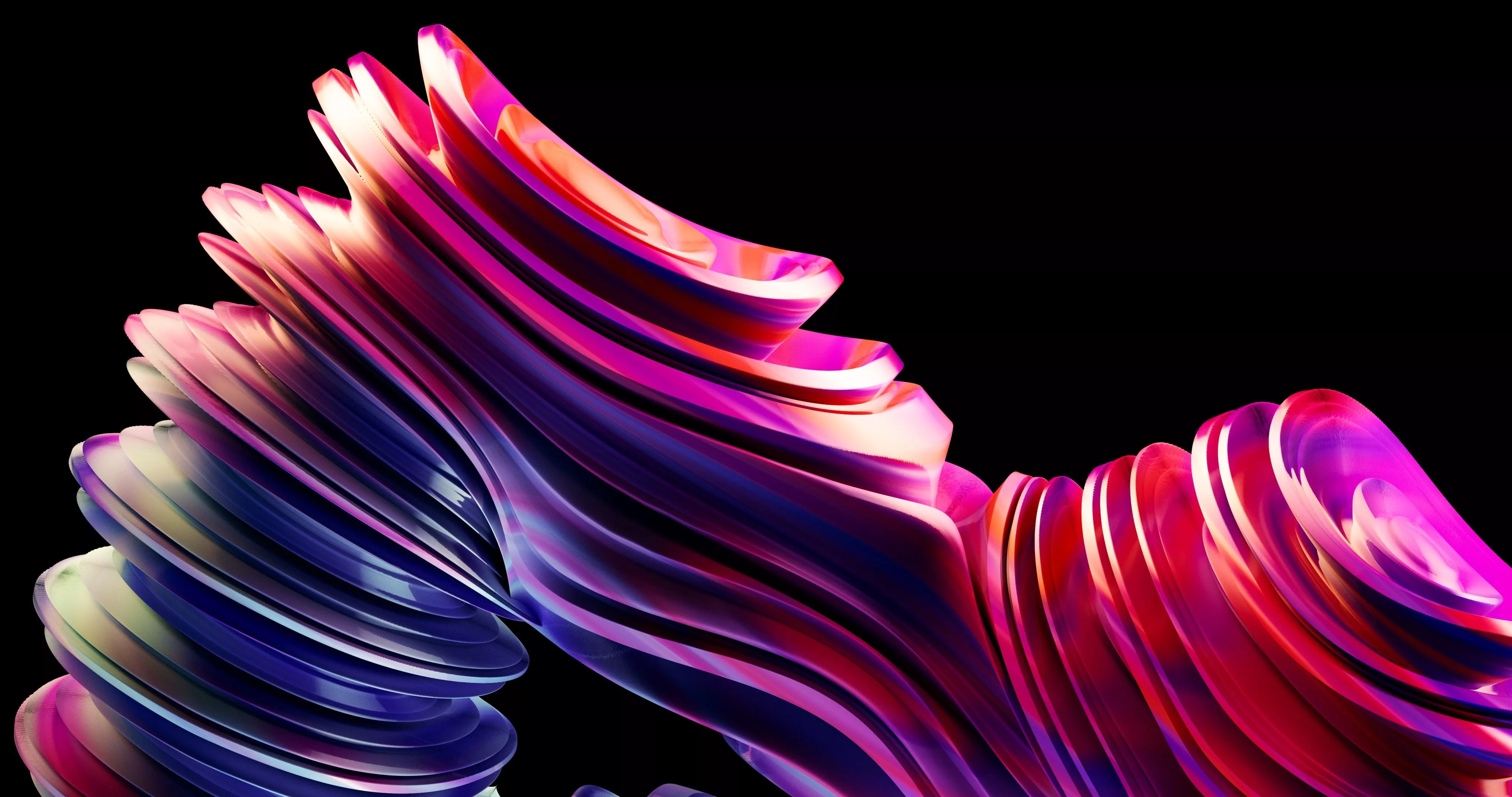 Fractal Wallpaper 4K, AMOLED, 3D Render