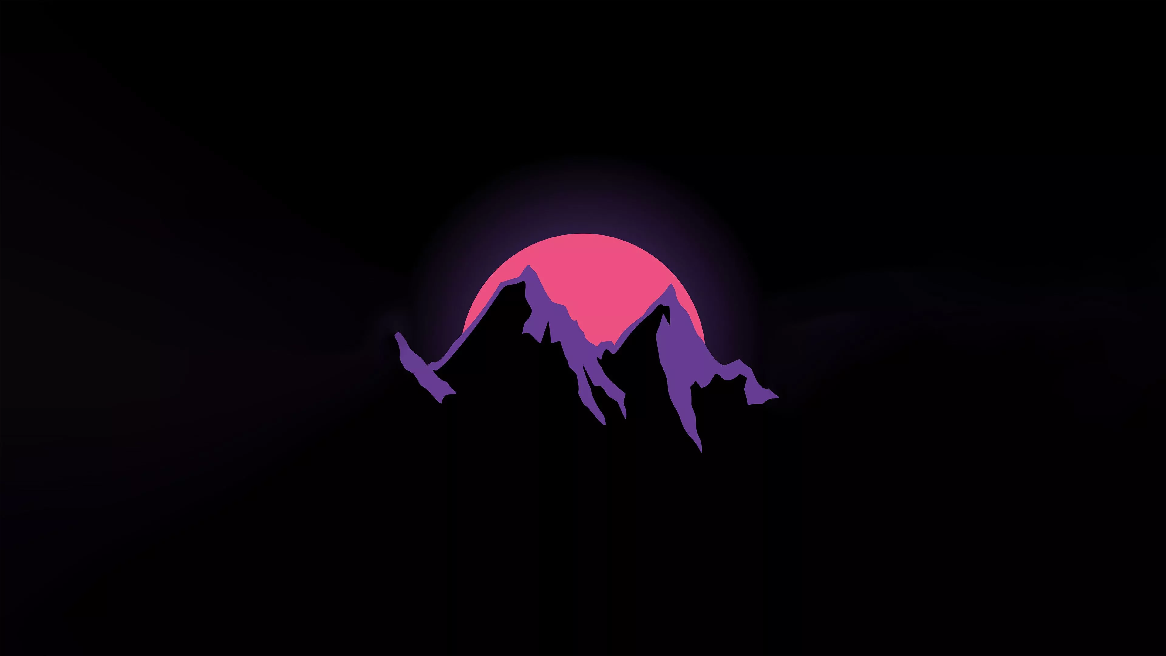Mountains Amoled 4K Wallpaper, HD