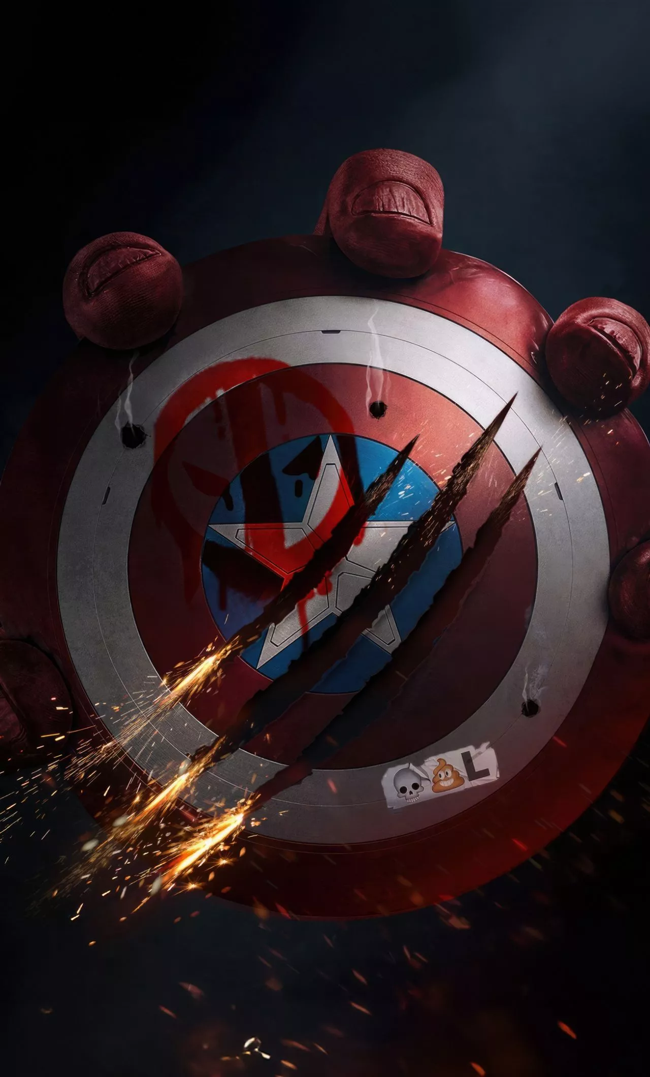 wallpaper 1280x2120 captain america