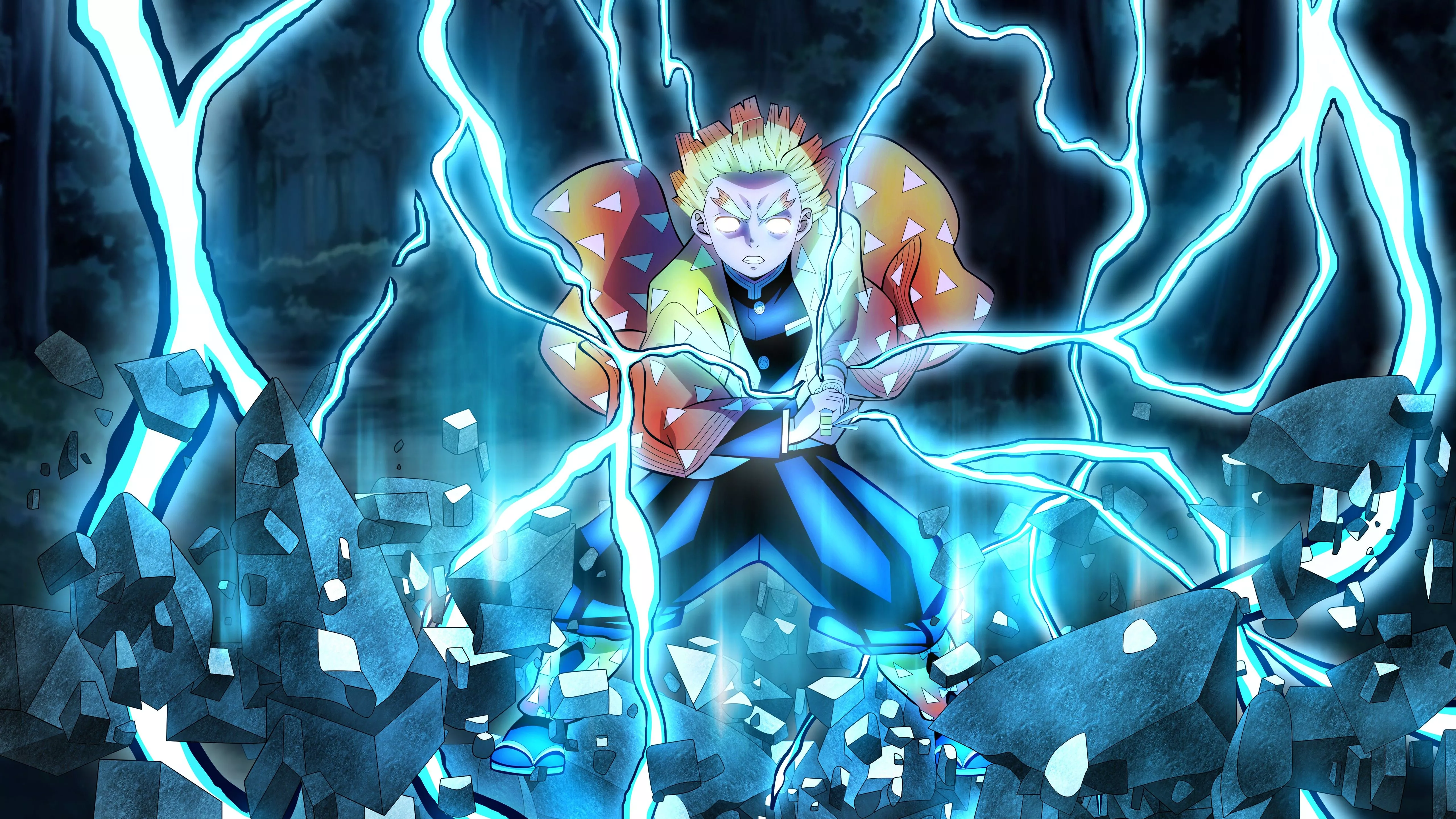 Zenitsu Agatsuma 4K 5K HD Demon Slayer Kimetsu no Yaiba Wallpaper