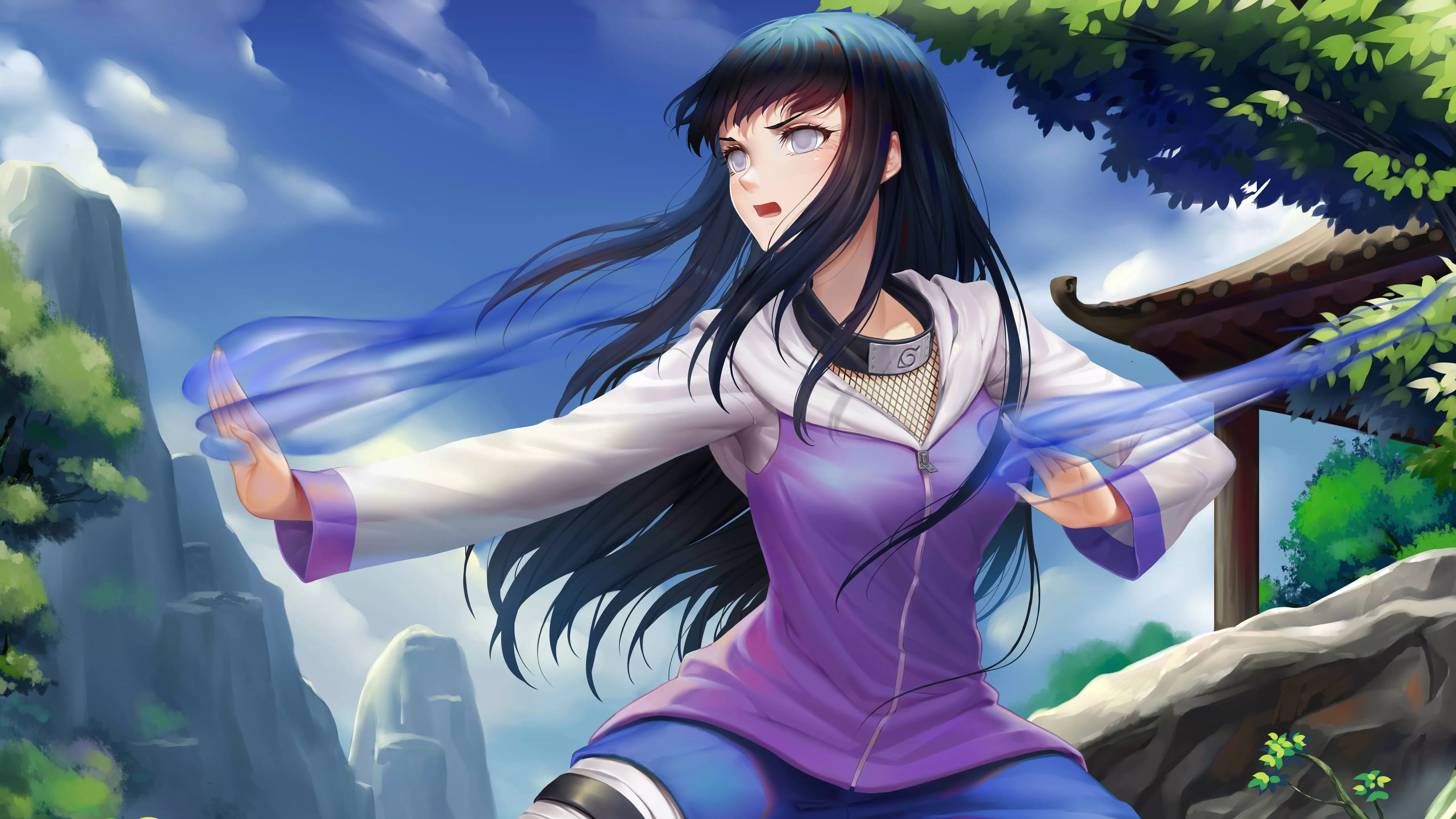 Hinata Hyuga Sky Background 4K 5K HD
