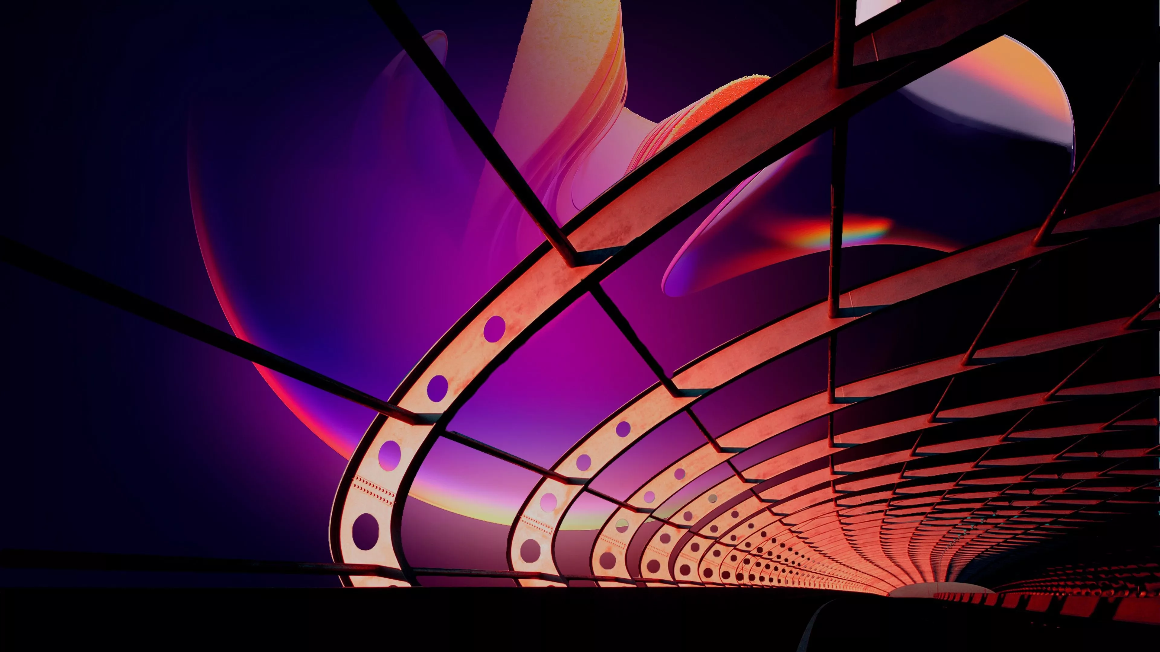 Pink Purple Tunnel Artistic Digital Art