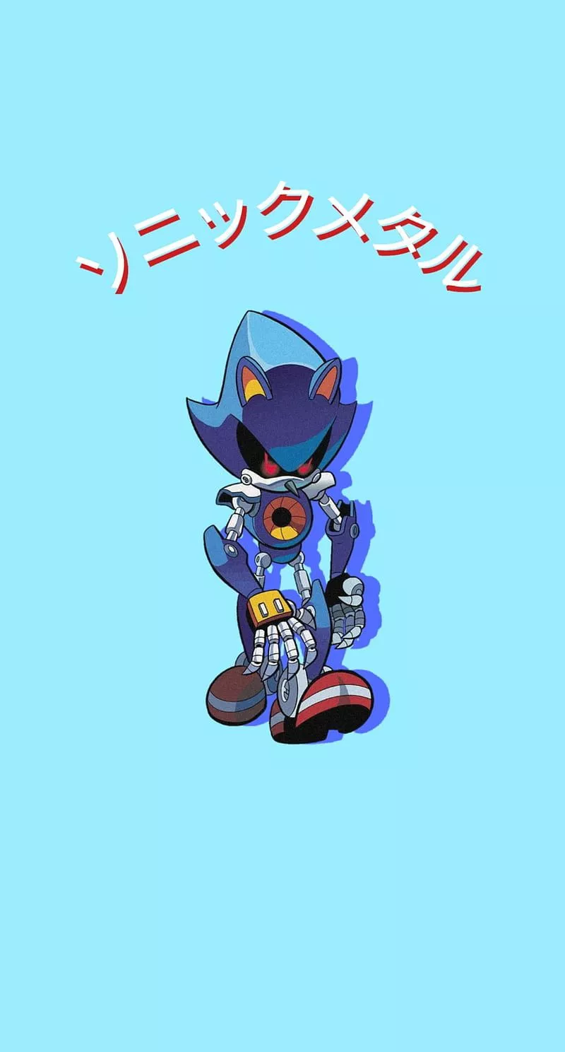 Metal Sonic, cartoon, metal, paper, sonic, HD phone wallpaper