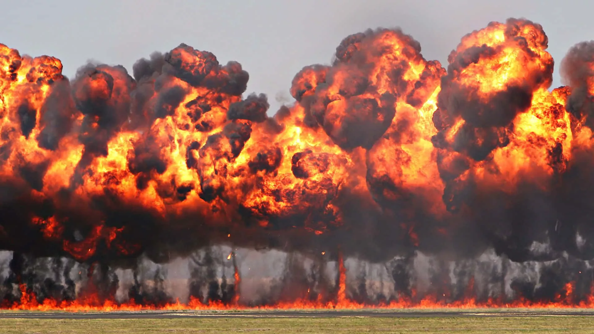 Huge Fire Explosion Background
