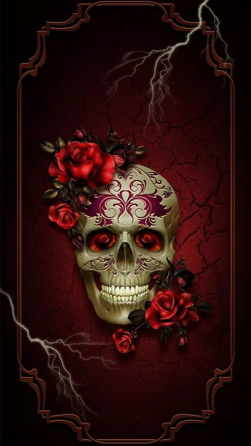 HD magical skull dark wallpaper