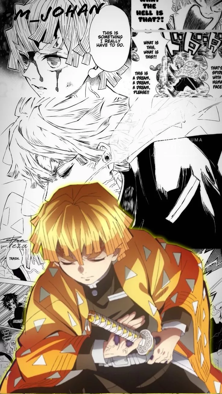 Zenitsu demon slayer, kimetsu no yaiba