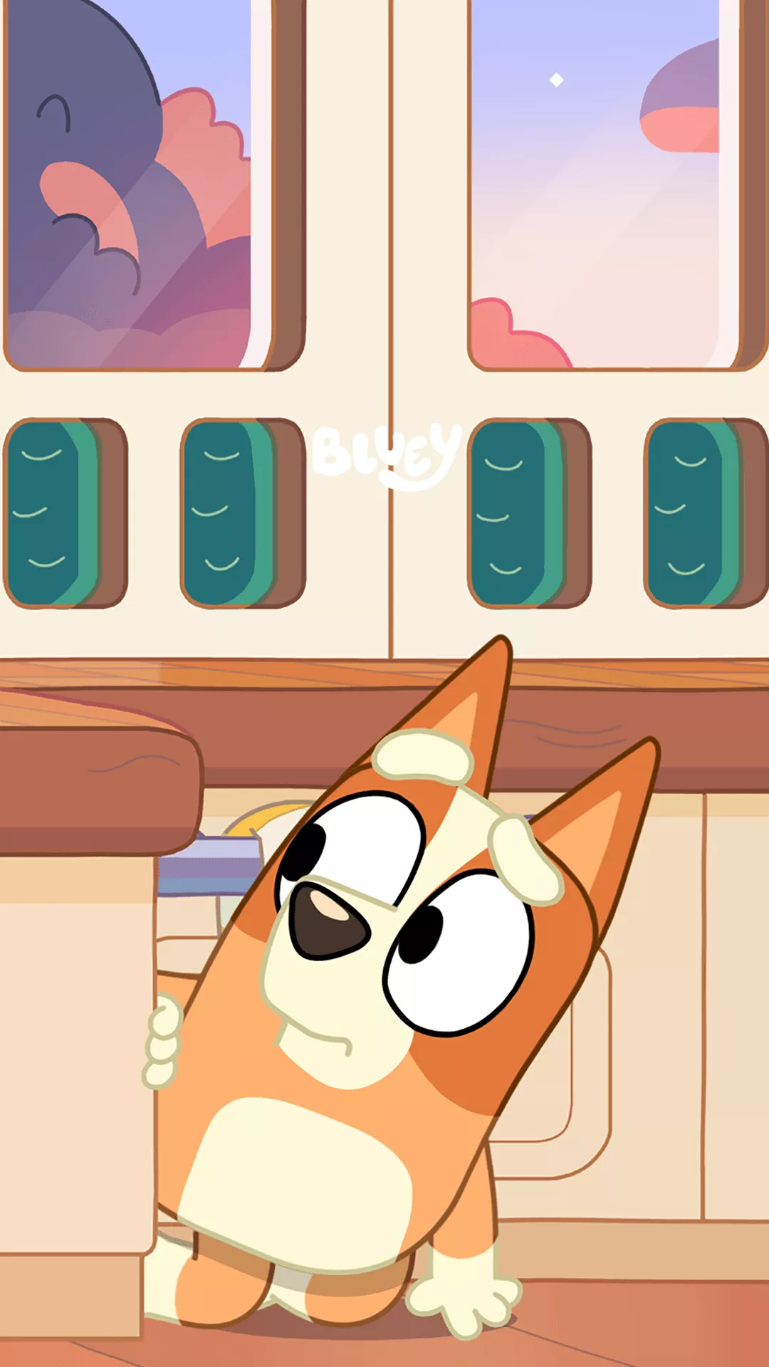 Free Bluey phone wallpaper: Halloween scare png picture