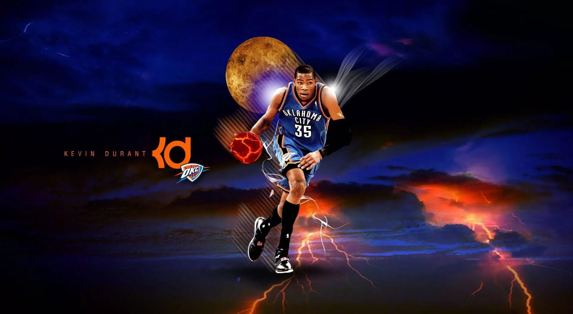 Kevin Durant For OKC Thunder Wallpaper