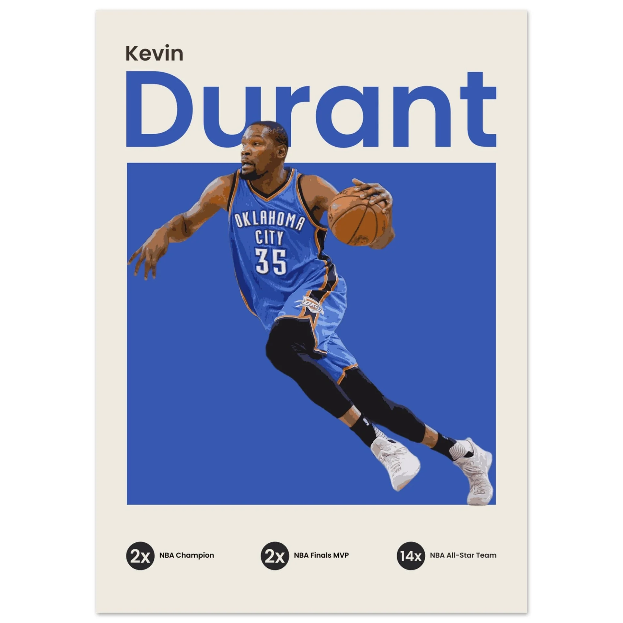 Kevin Durant OKC Poster. Kevin Durant