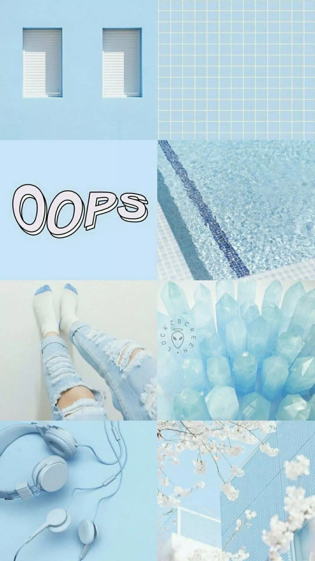 Download Aesthetic Blue Collage for a
