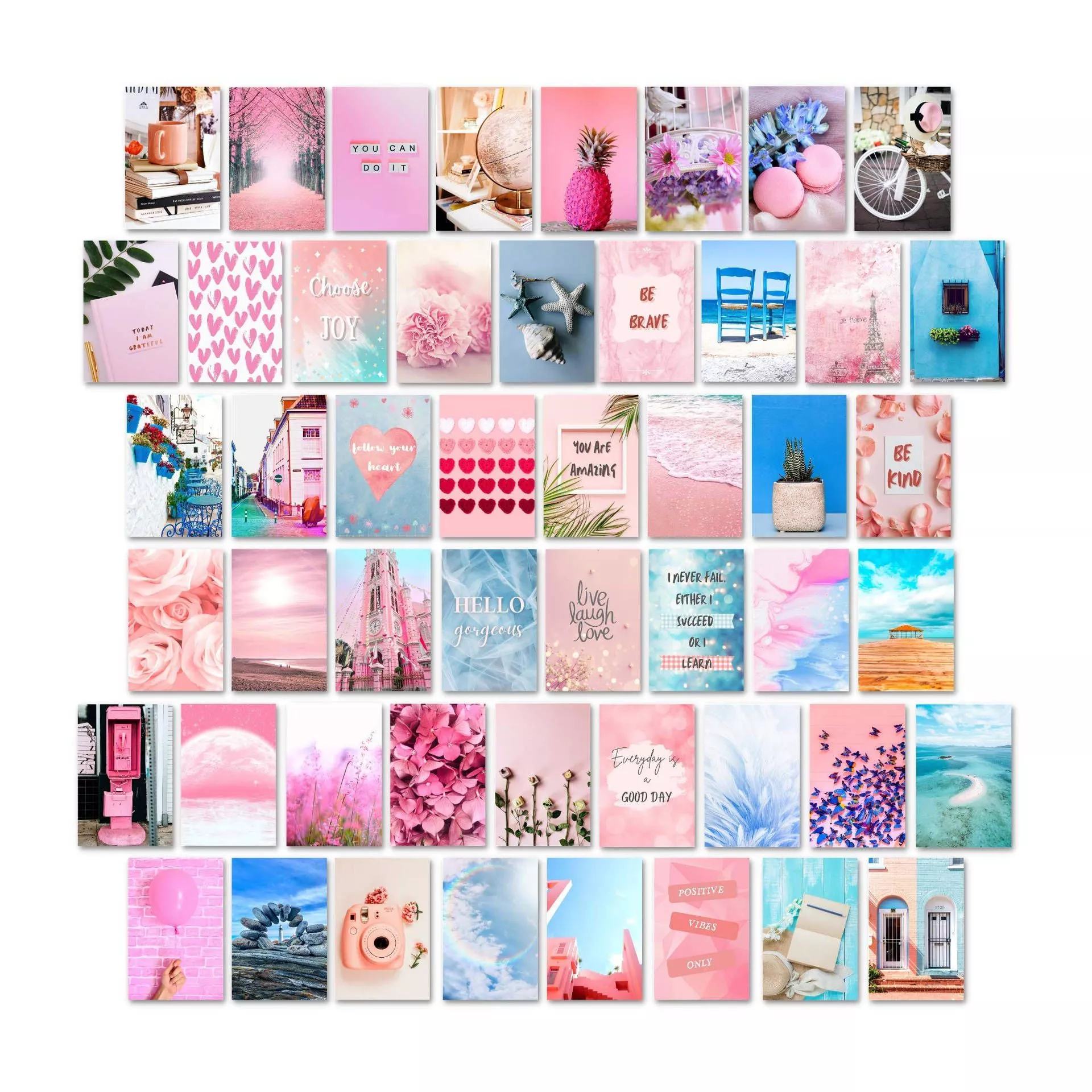 Cute Collage Pink And Blue Aesthetic