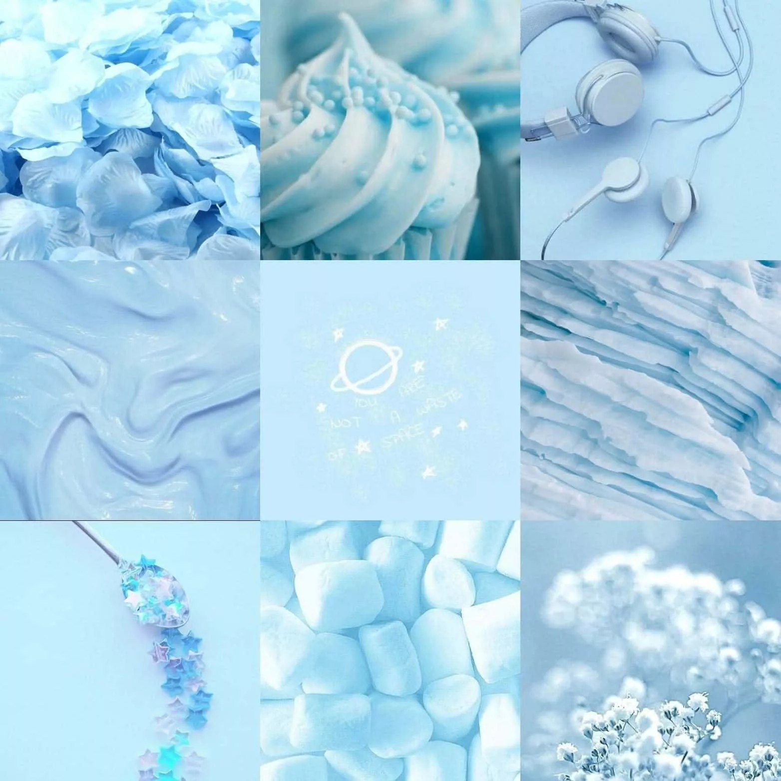White Aesthetic Collage Wallpaper