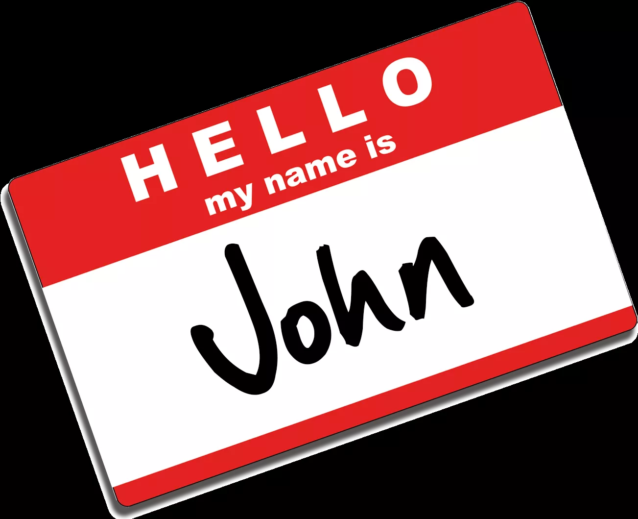 Download Hello My Name Is John Name Tag
