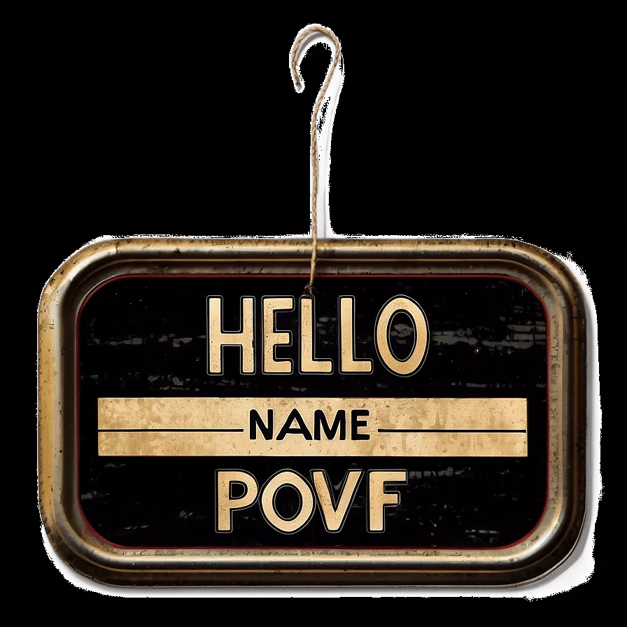 Hello My Name Is Label Png 05252024