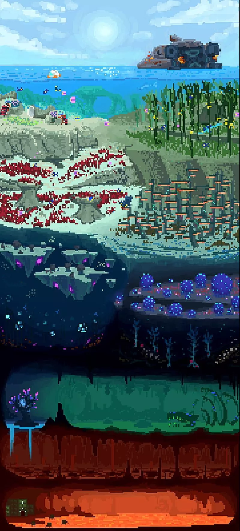 The overworld, aurora, subnautica, HD