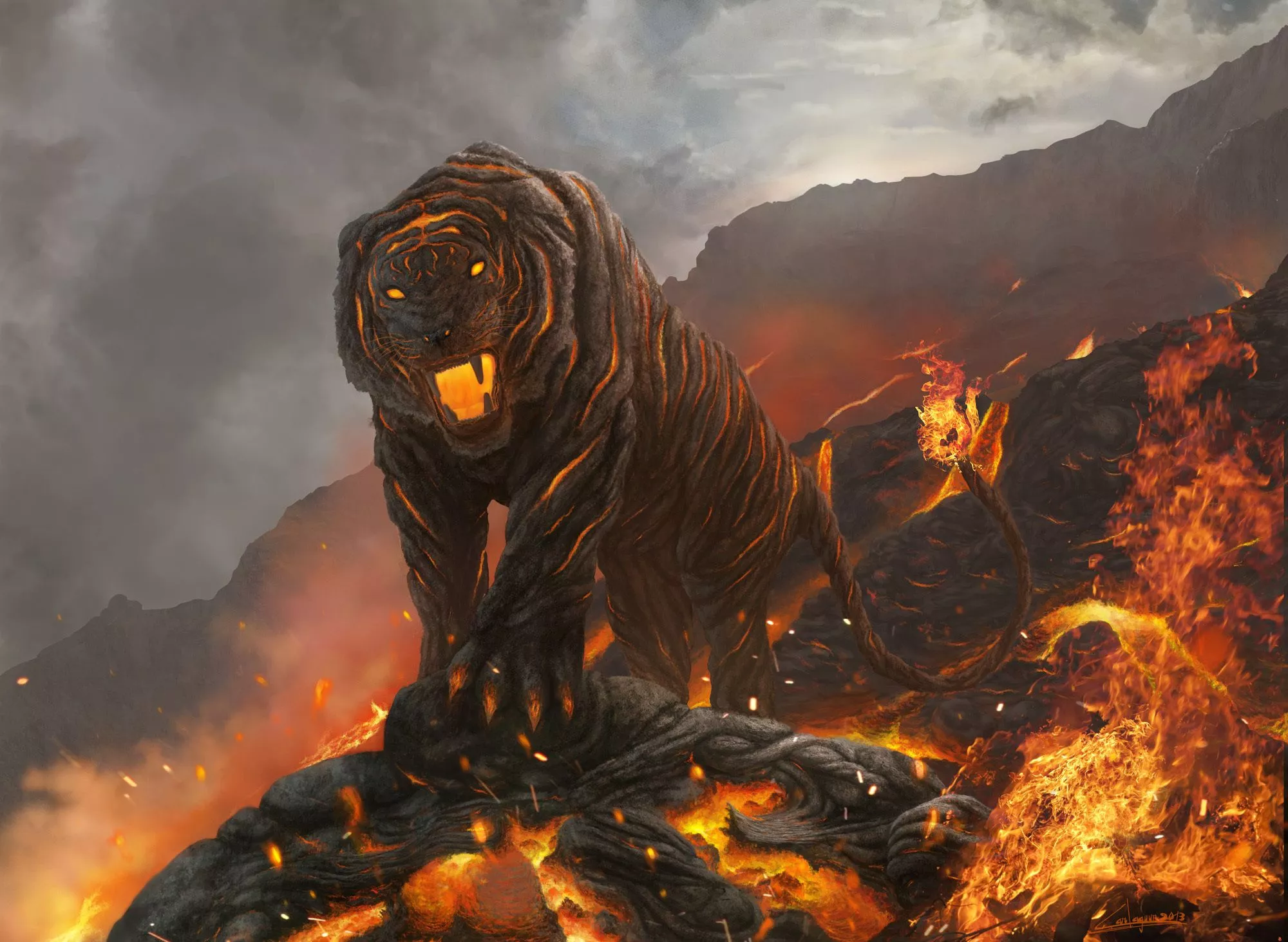 Epic Fantasy Tiger: HD Wallpaper