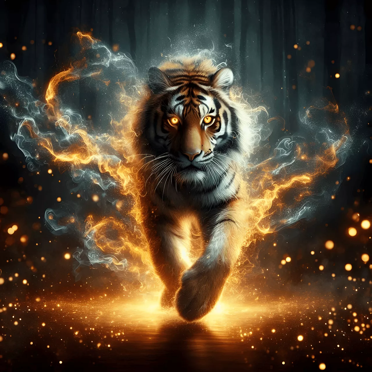 Free Tiger Fire & Tiger Image