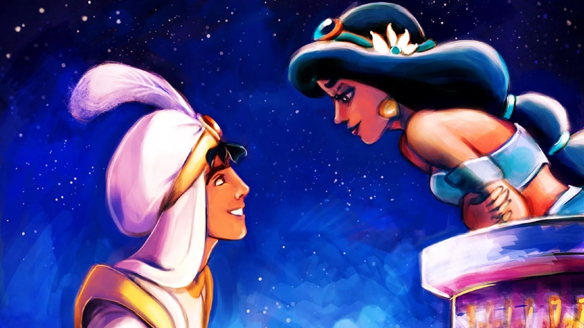Princess Jasmine and Aladdin HD Wallpaper