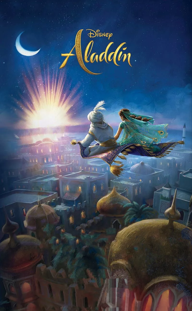 Aladdin, disney, jasmine, HD phone