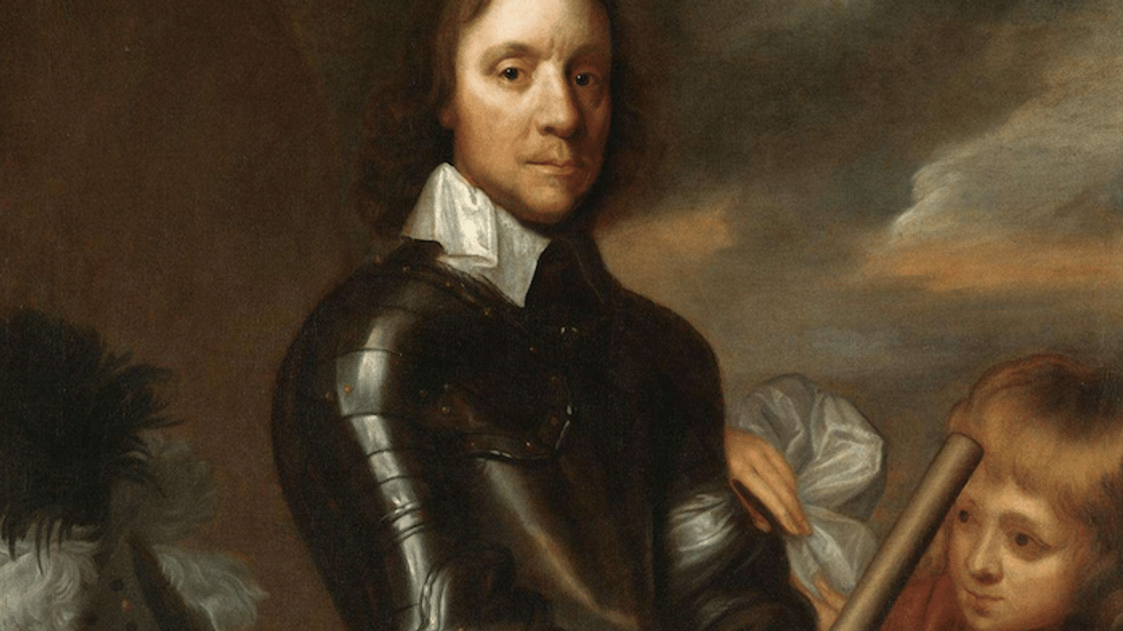 Oliver Cromwell in Armour Illustration