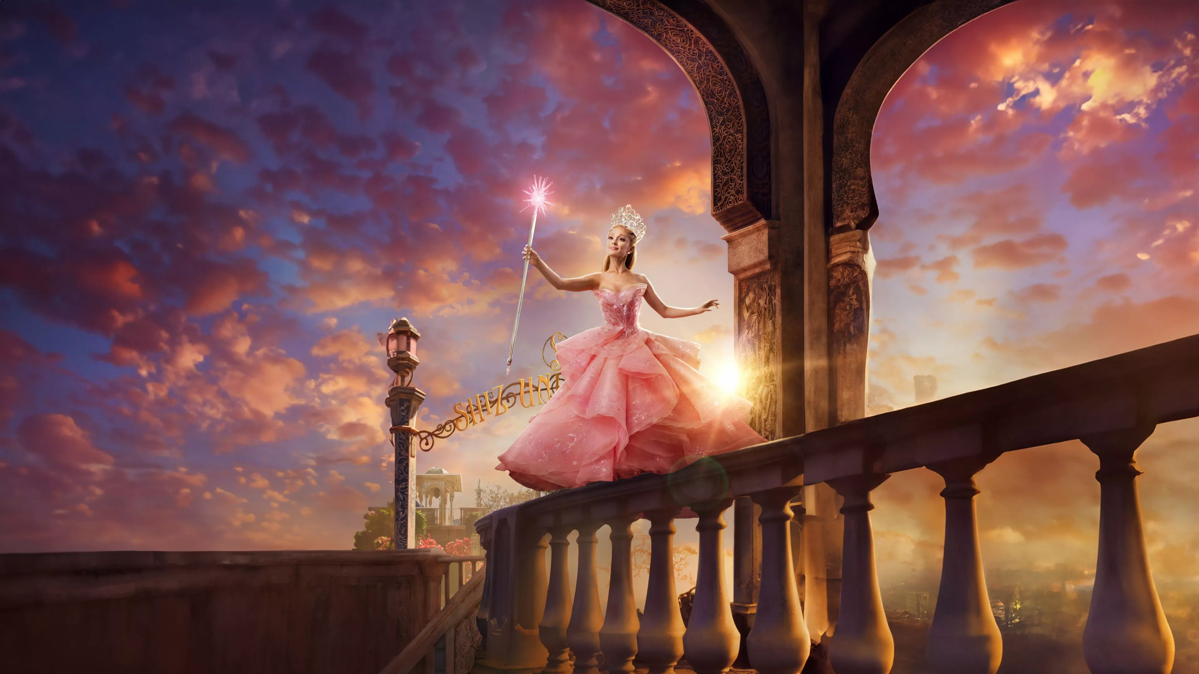 Glinda In Wicked Movie 2024 Wallpaper
