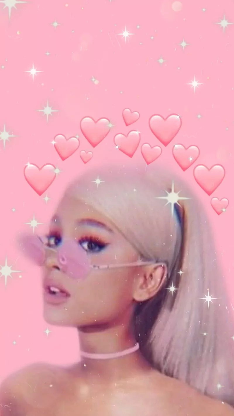 HD ariana grande pink wallpaper