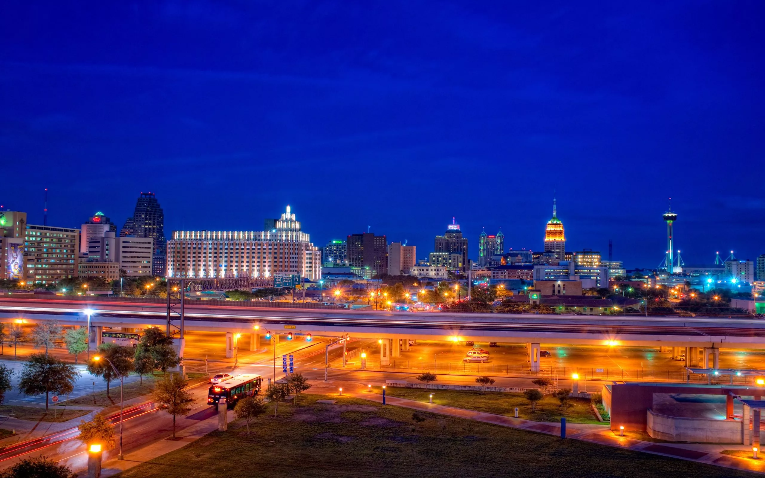 Wallpaper night, night, Skyline, usa