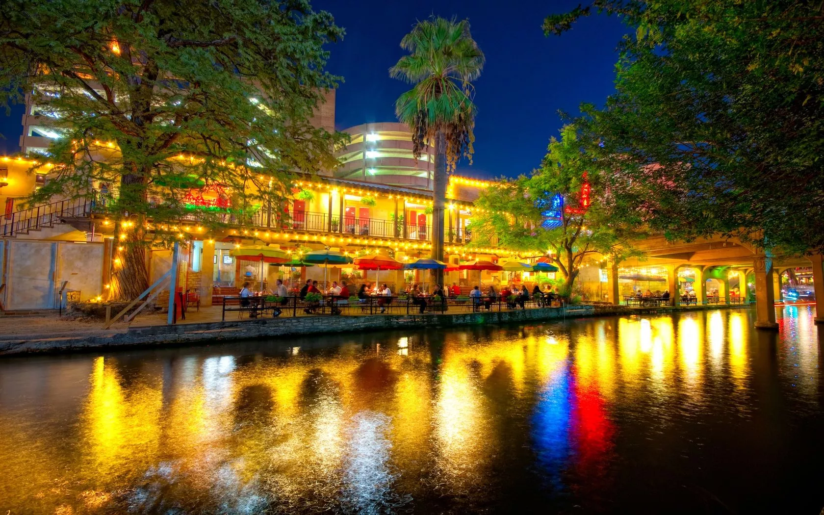 san antonio, texas, cafe Wallpaper, HD