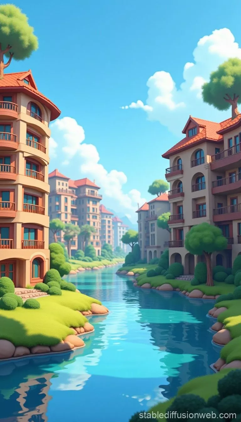 pixar 3D sky Prompts. Stable Diffusion