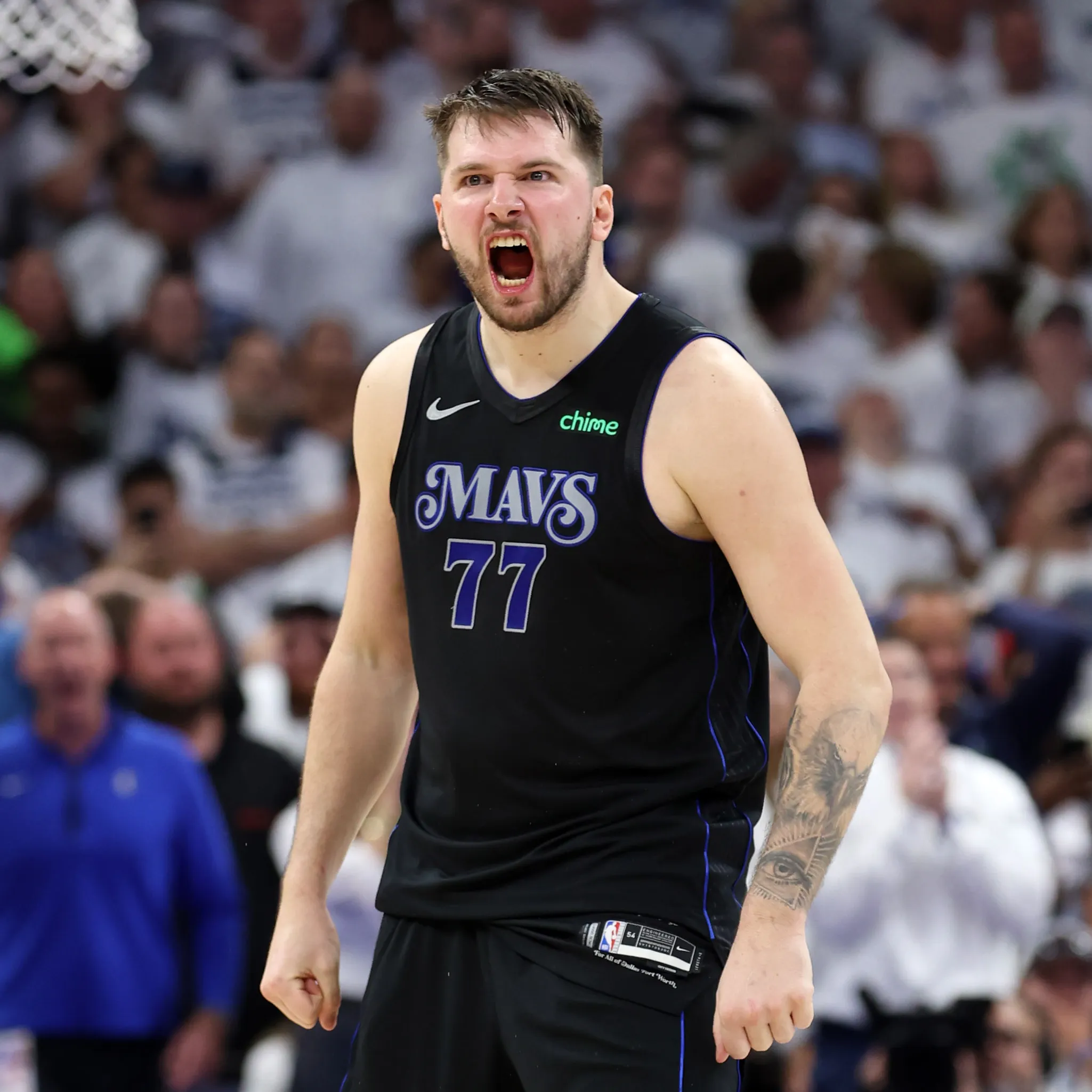 Luka Doncic 3 over Rudy Gobert gives