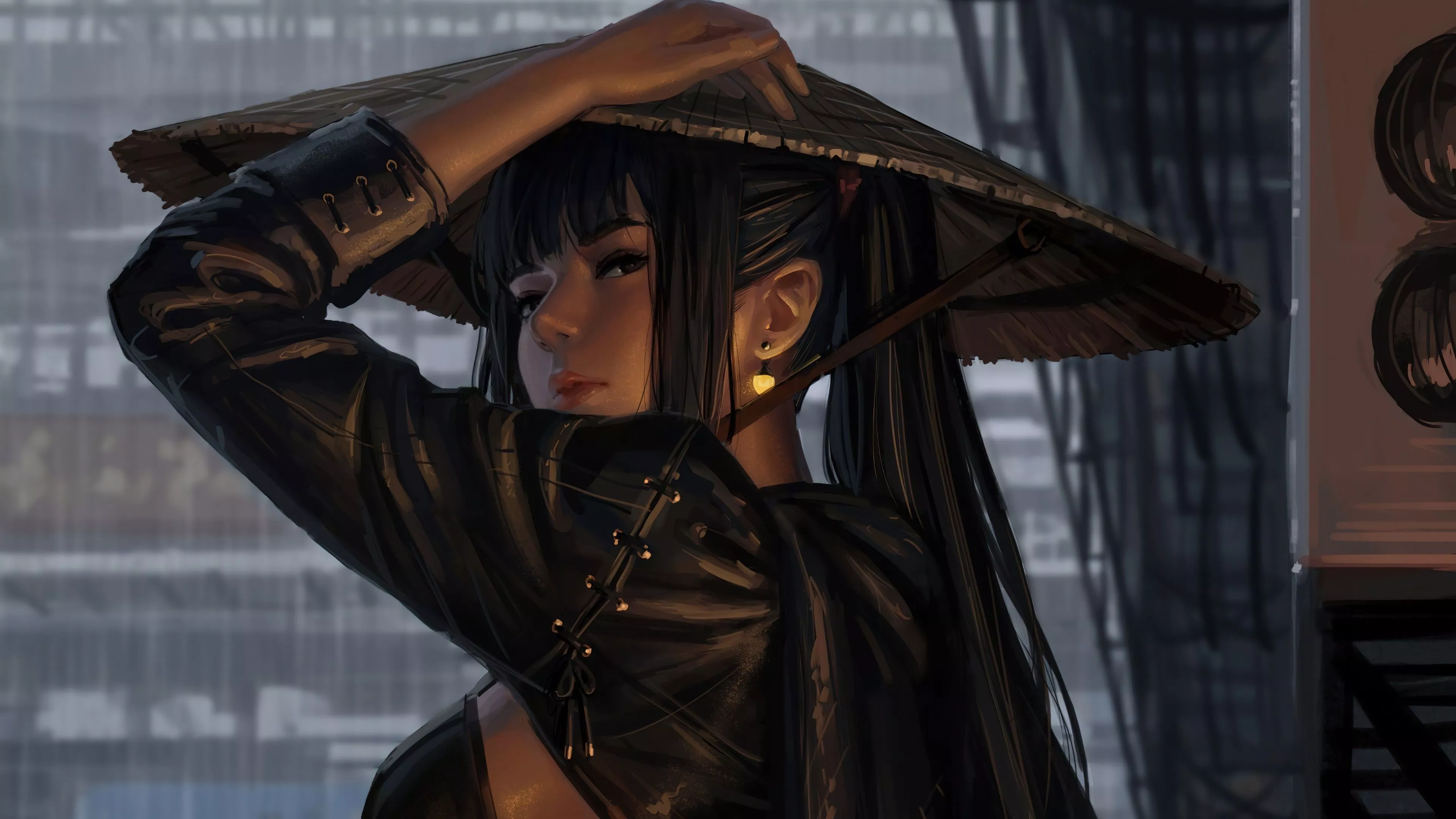 girl, warrior, katana, 4k, HD Wallpaper