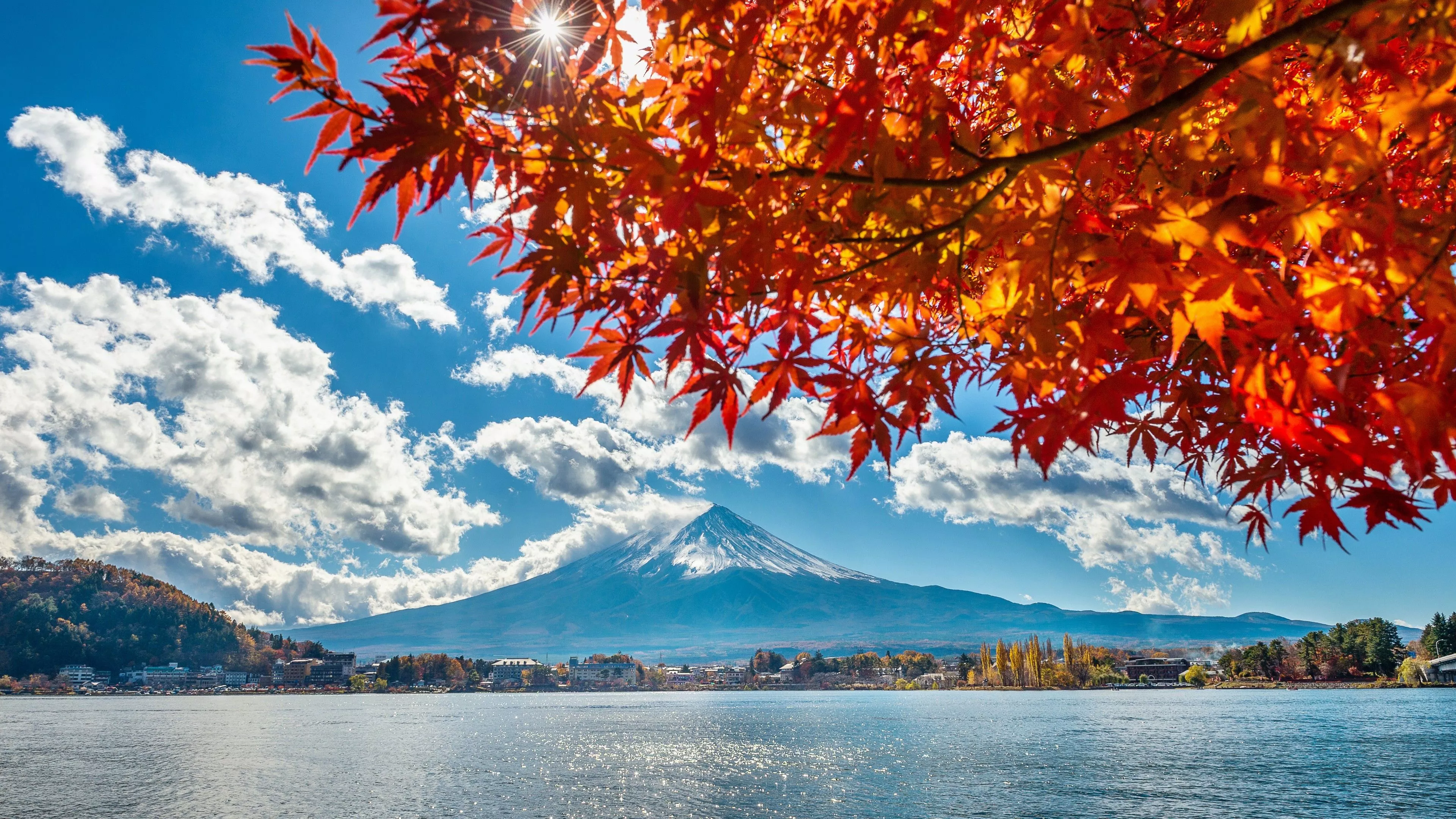 Japan Lake Landscape And Mount Fuji