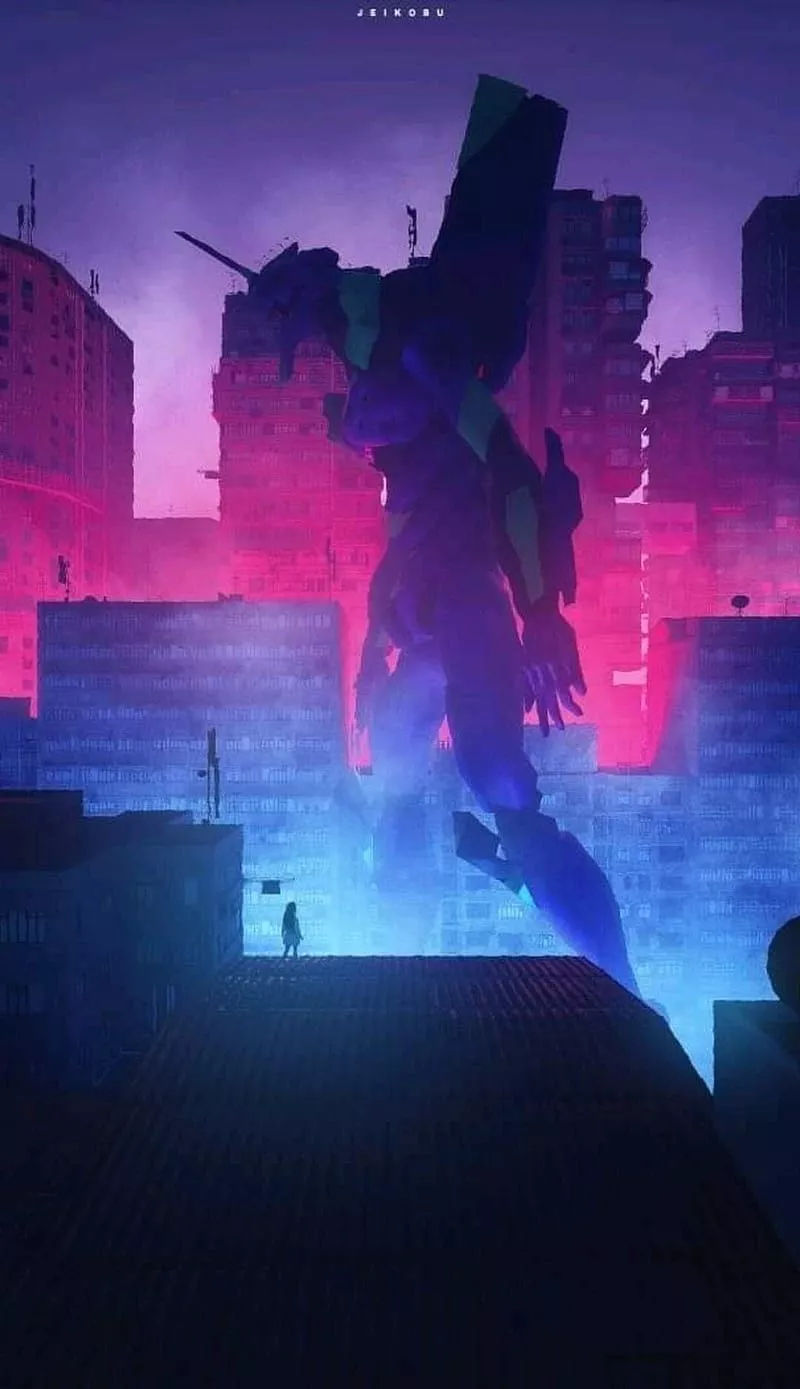 Eva 01, anime, evangelion, HD phone wallpaper