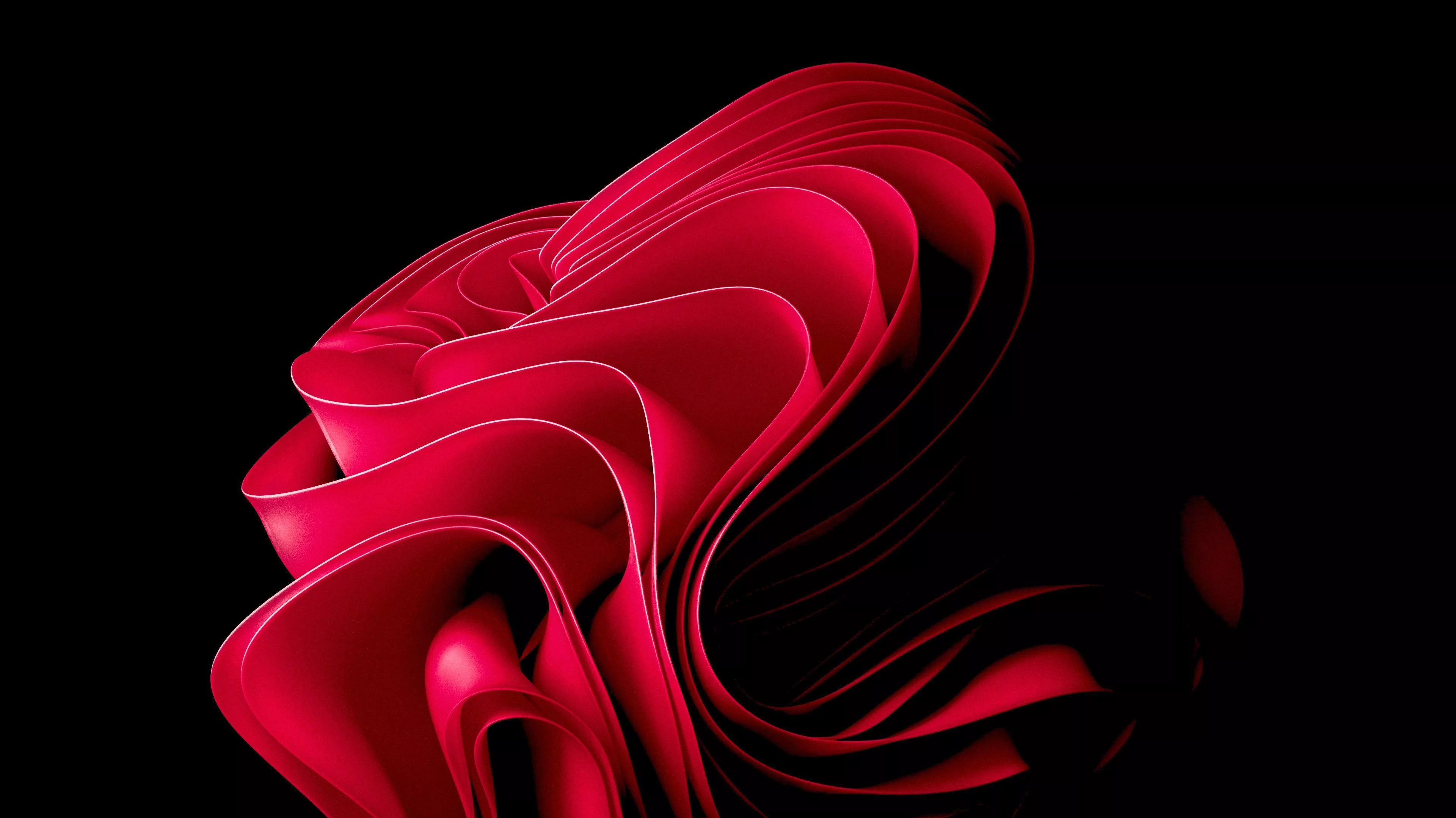 Abstract Red Bloom 4K Wallpaper