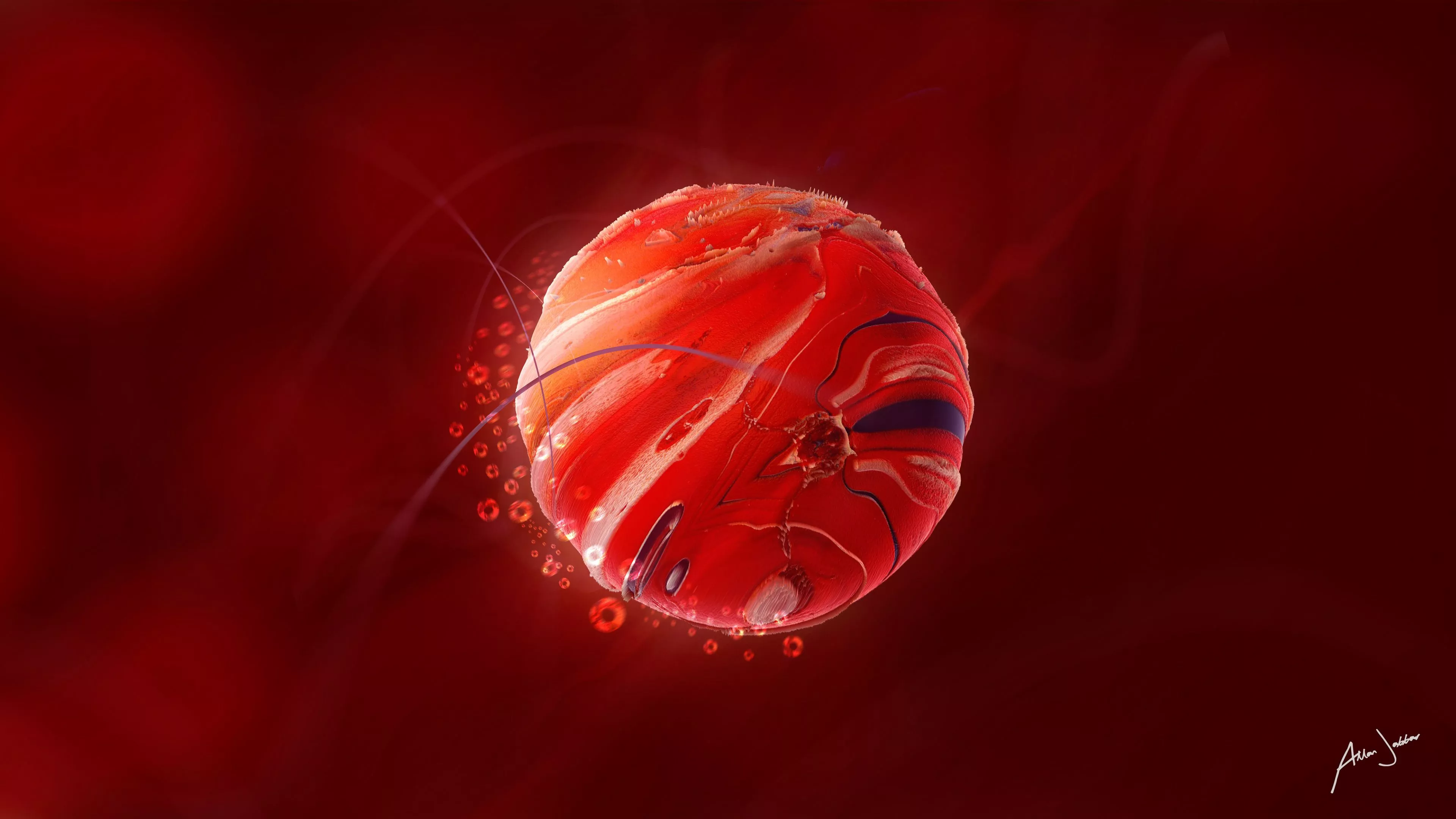 Download wallpaper 3840x2160 red planet