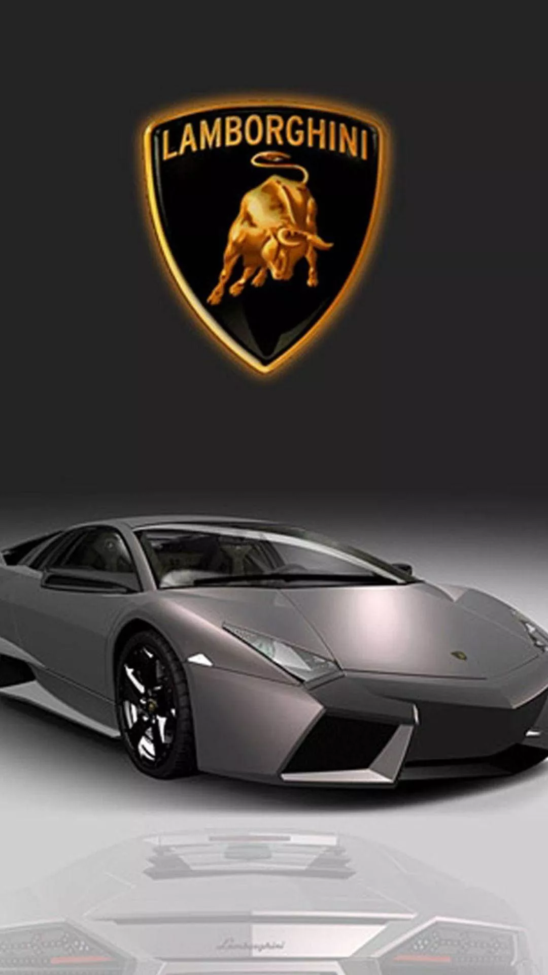 Lamborghini iPhone Silver Car With Logo