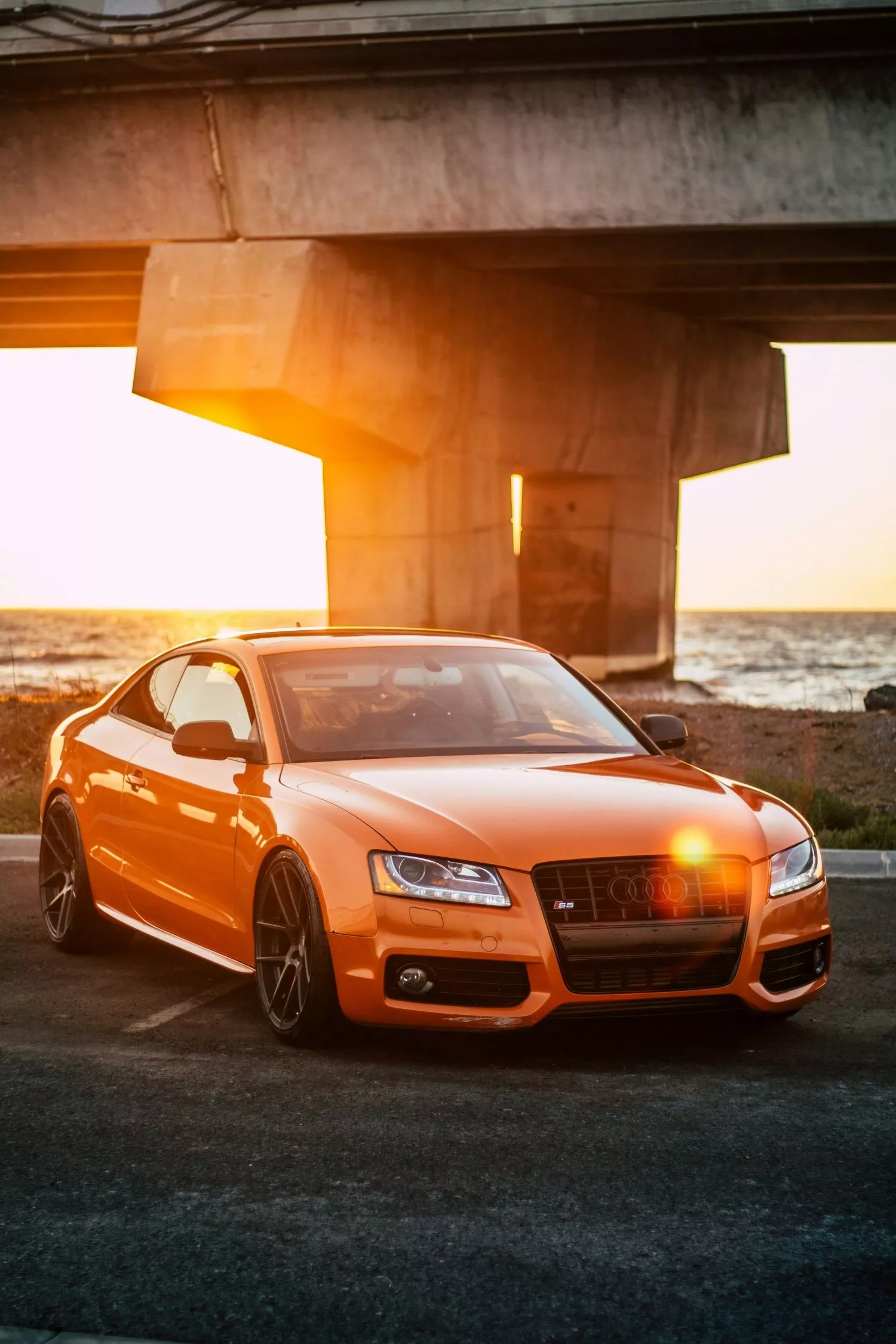 Orange Audi Car