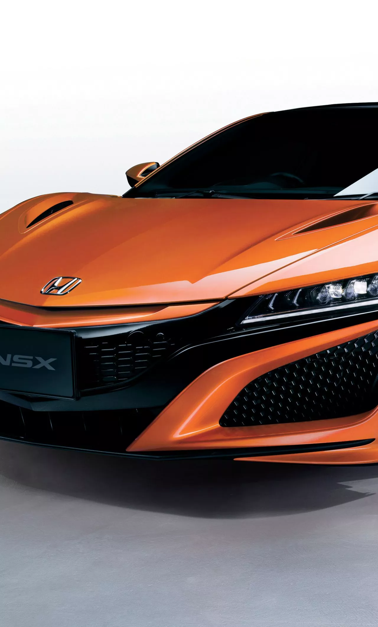 wallpaper 1280x2120 honda nsx, orange
