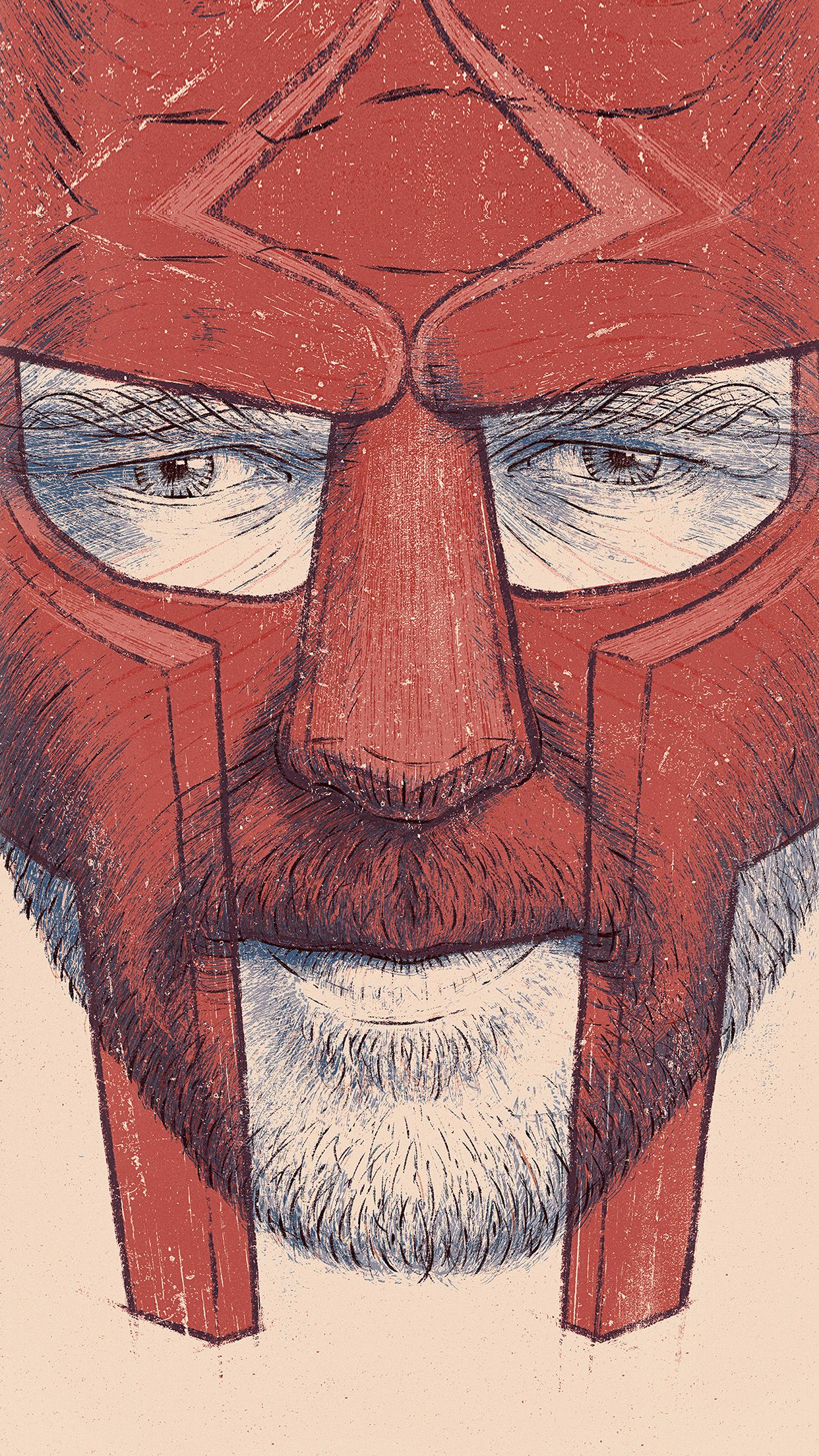 Gladiator Anime Illustration Red Art