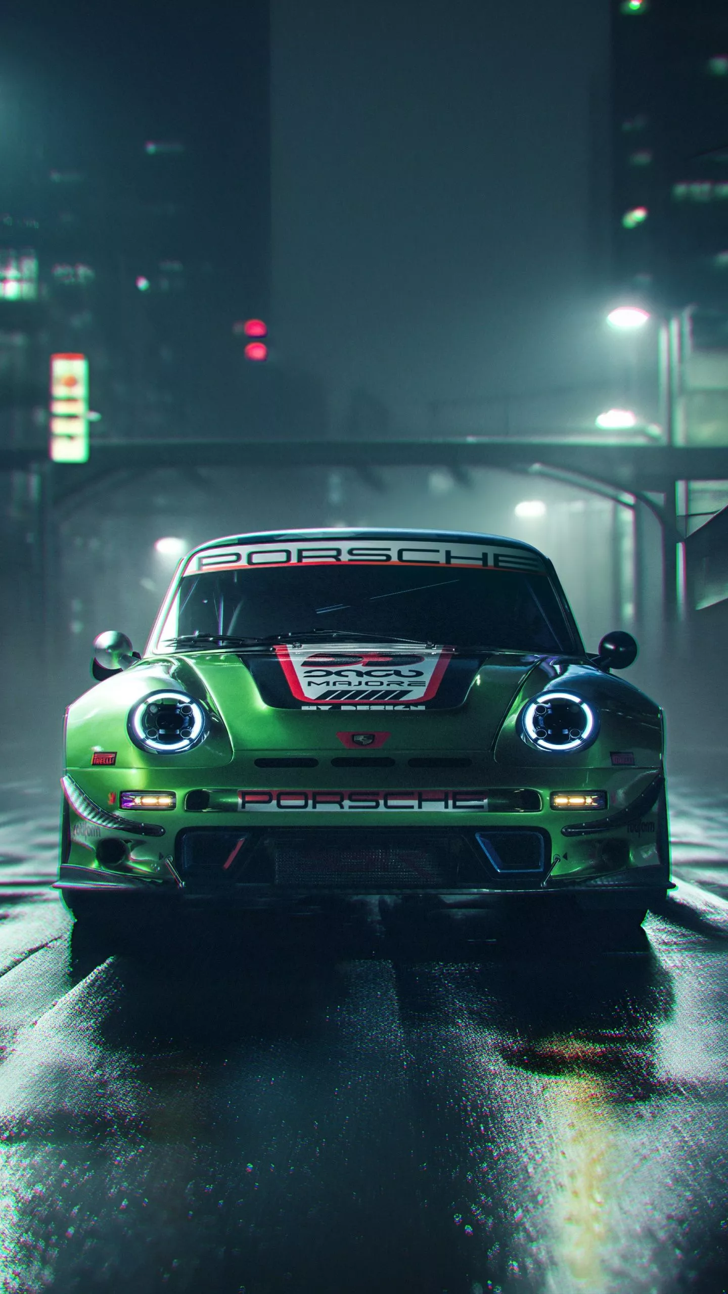 Cyberpunk Wallpaper 4K, Porsche 911
