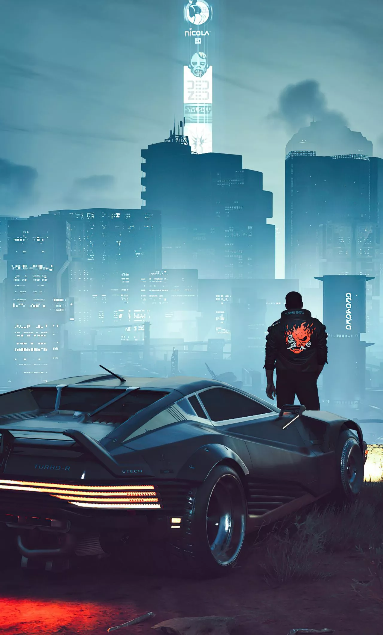 Download wallpaper 1280x2120 cyberpunk