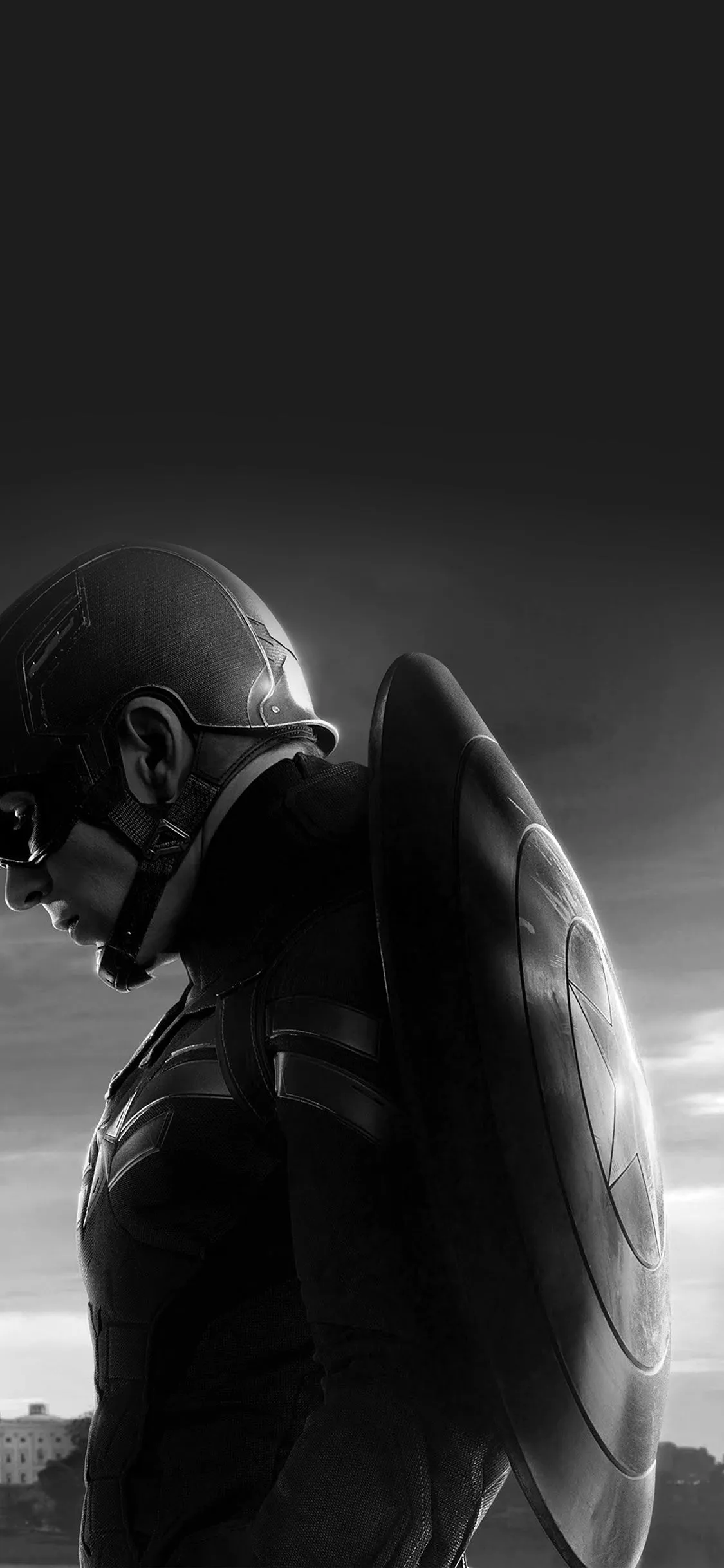 Sad Hero Film Marvel Dark Bw Wallpaper