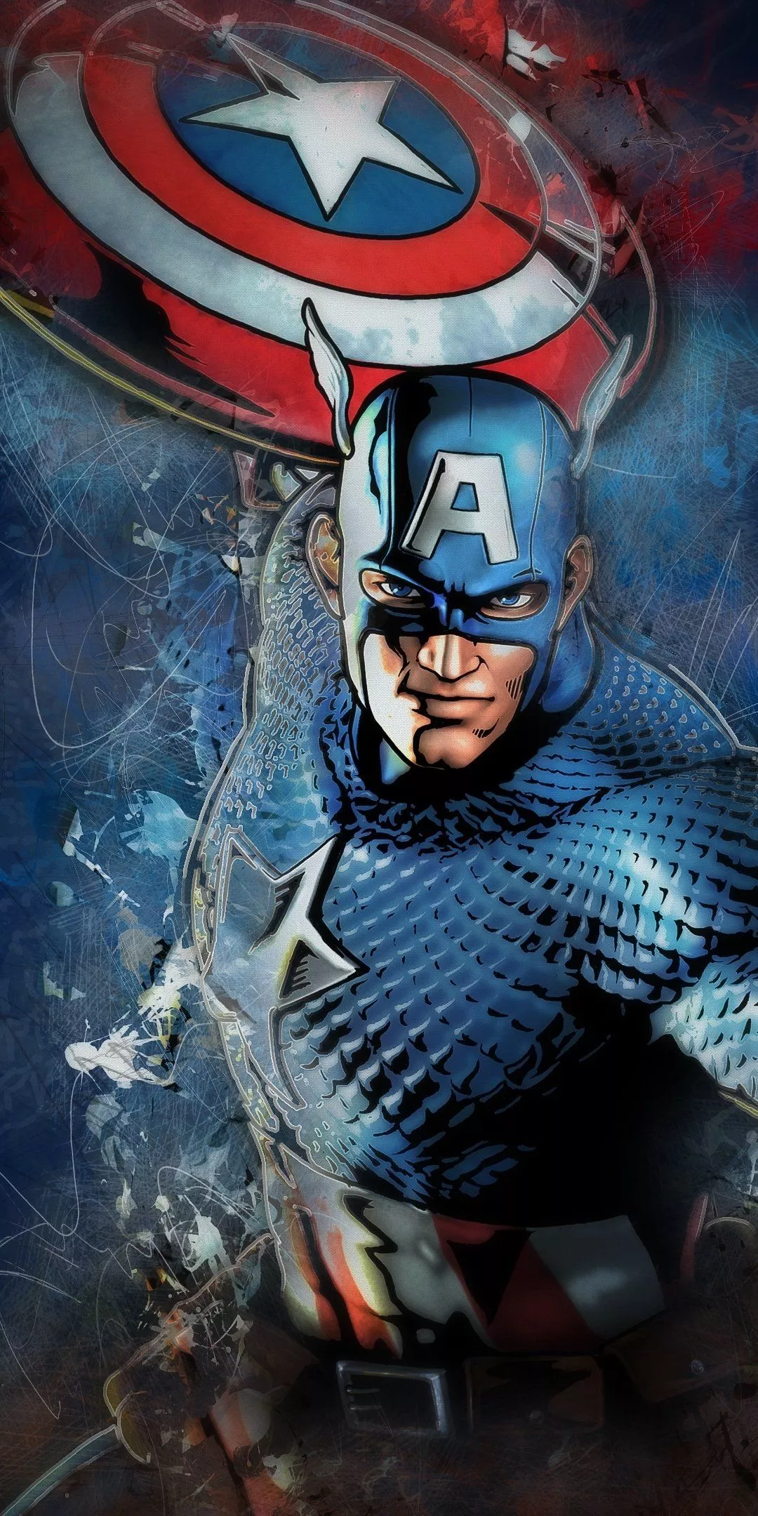Comic Captain America Phone Wallpaper