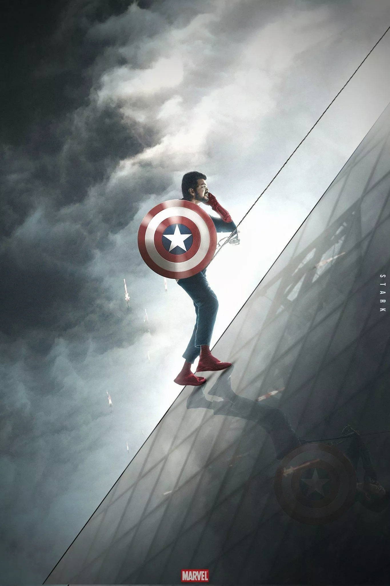 actorvijay as a CAPTAIN AMERICA