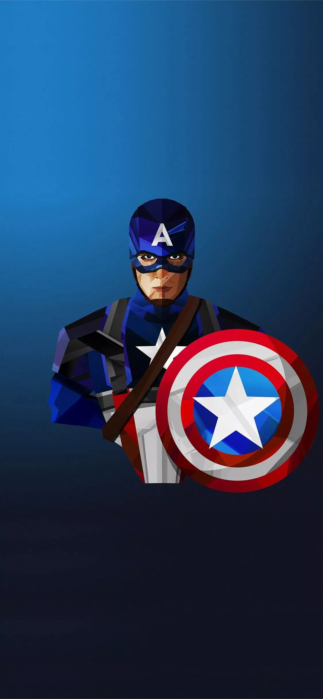 Captain America superhero low poly LG
