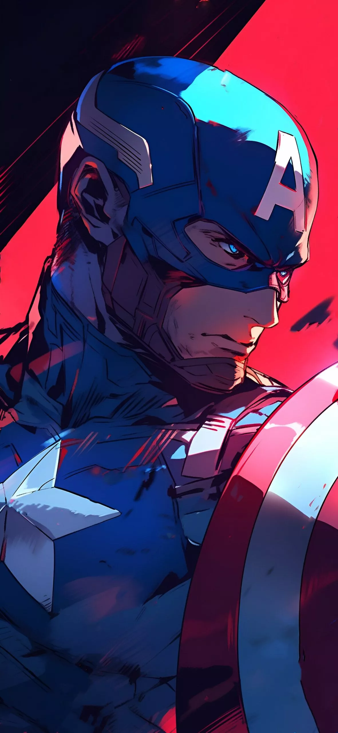 Marvel Captain America Anime style