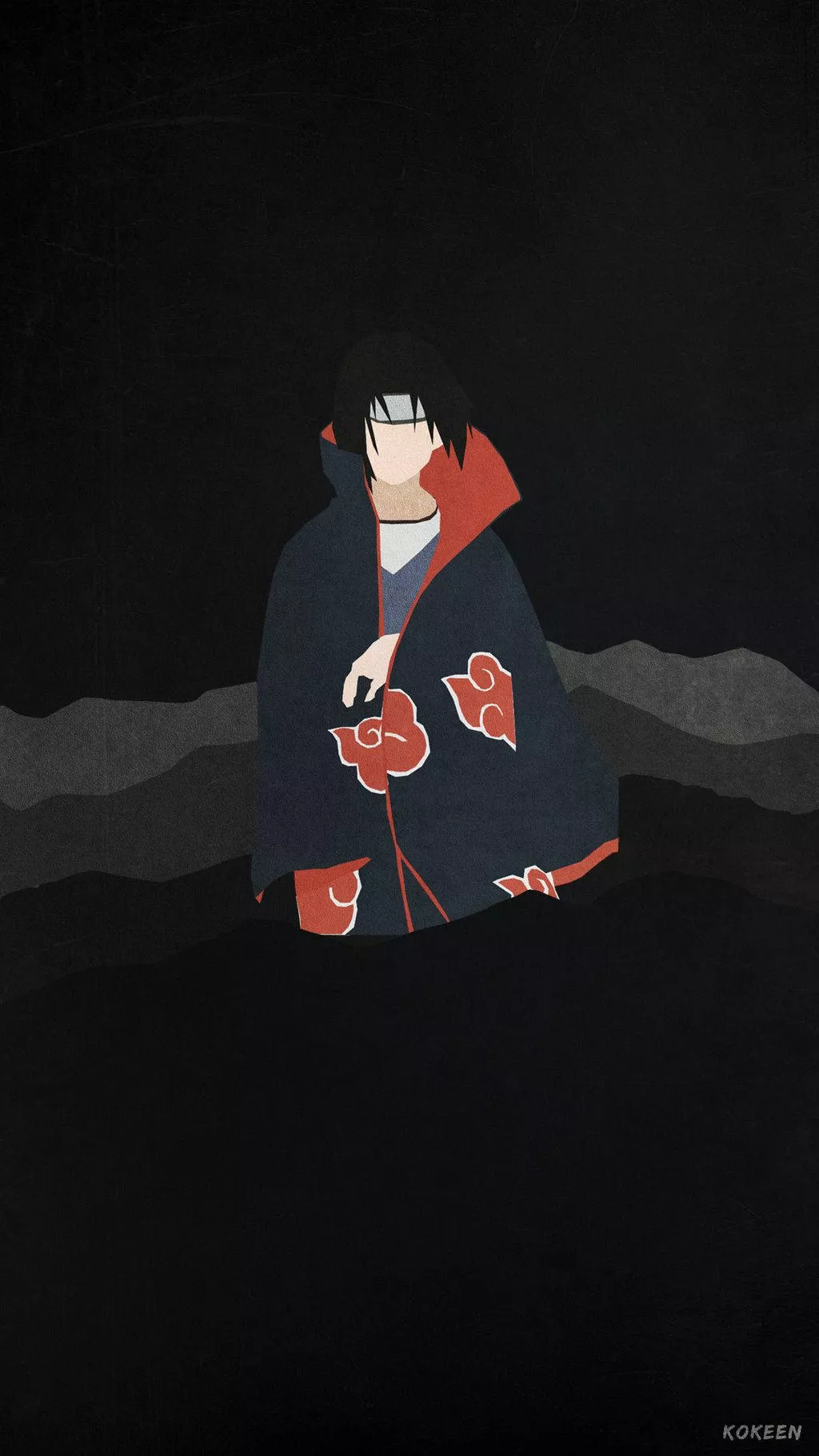 Caption: Minimalist Itachi Uchiha Phone